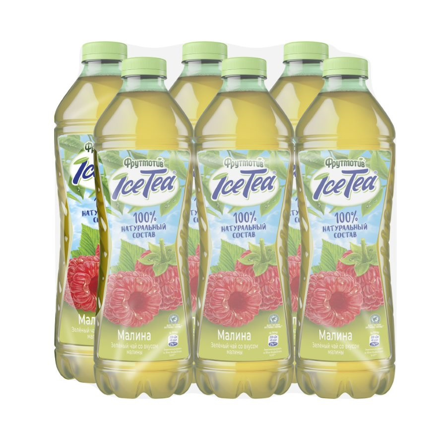 Холодный чай Фрутмотив зеленый со вкусом малины, 1.5л