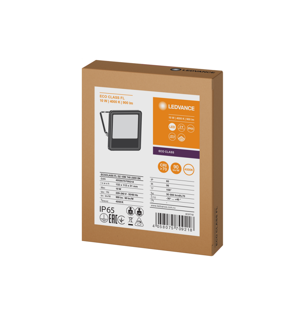 Светодиодный прожектор Ledvance ДО-10Вт 4000К 900Лм IP65