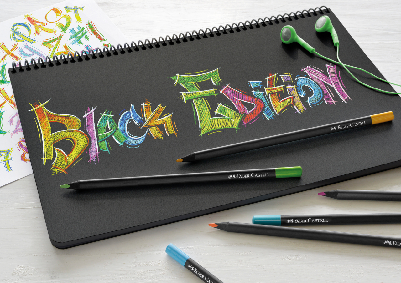 Карандаши цветные Faber-Castell Black edition, 12 цветов
