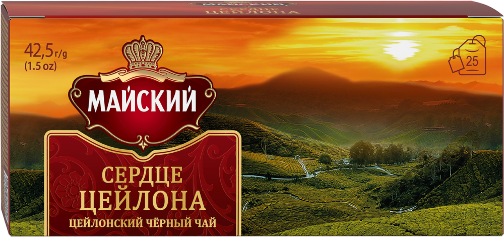 Чай Майский черный сердце цейлона (1.7г x 25шт), 43г