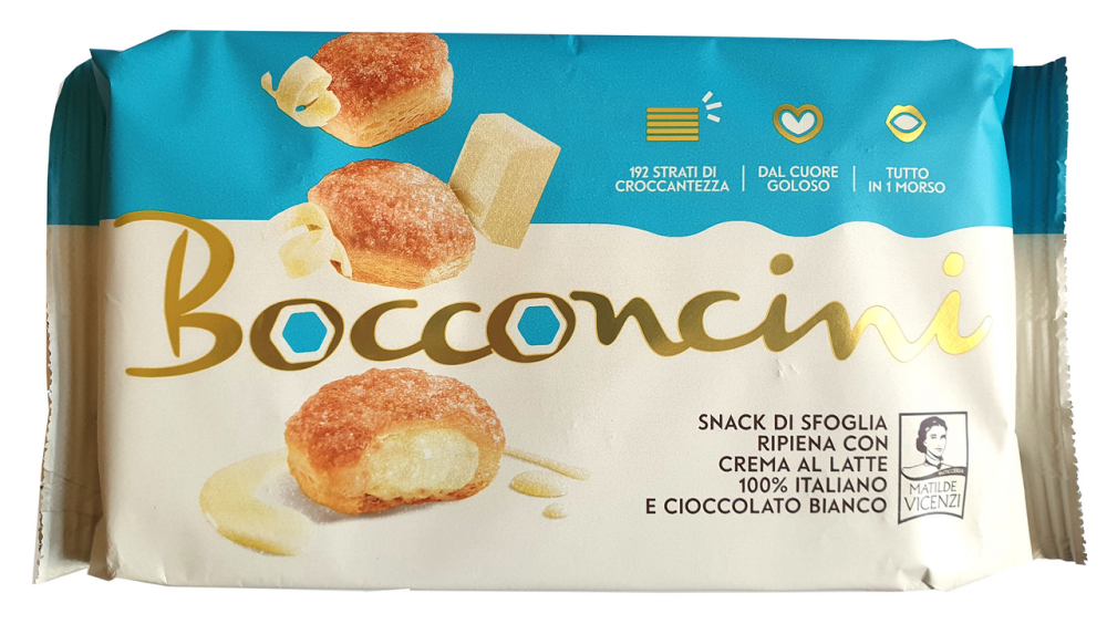 Пирожные Vicenzi Bocconcini слоеные с молочным кремом, 100г