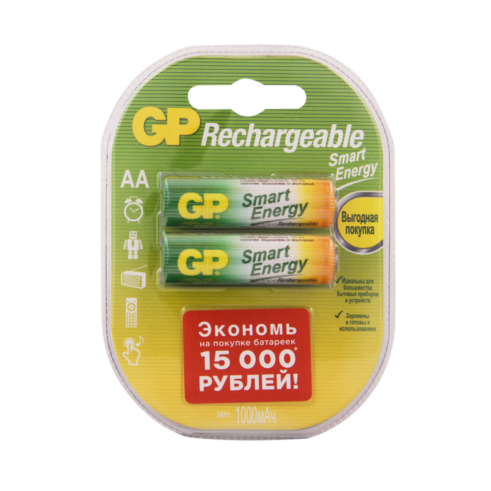 Аккумуляторы GP Smart Energy Pets 1000 AA 2 шт