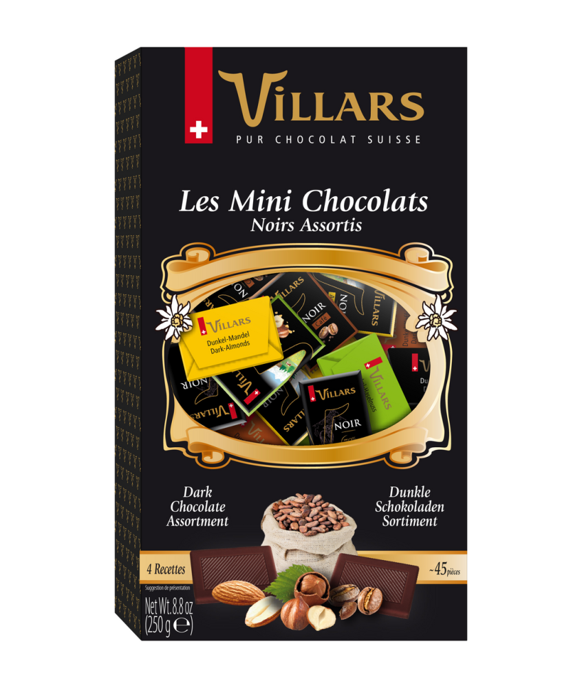 Шоколад Villars мини темный и горький, 250г