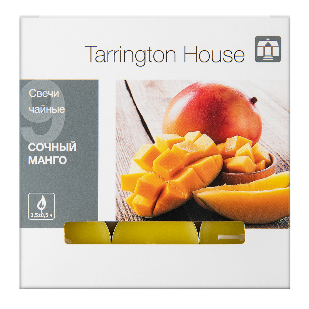 Tarrington House Свеча Чайная ароматическая Сочный манго, 9шт