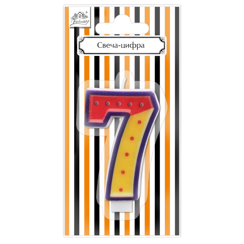 Свеча-цифра 7 Fiolento Friendly Birthday