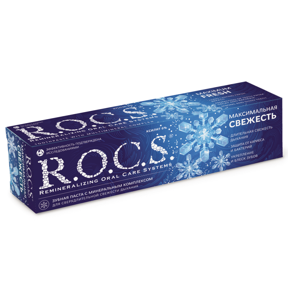 Зубная паста R.O.C.S. Максимальная свежесть осветление зубной эмали 94 мл