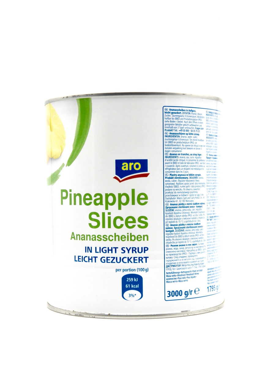 Ананасы колечки ARO, 3100мл