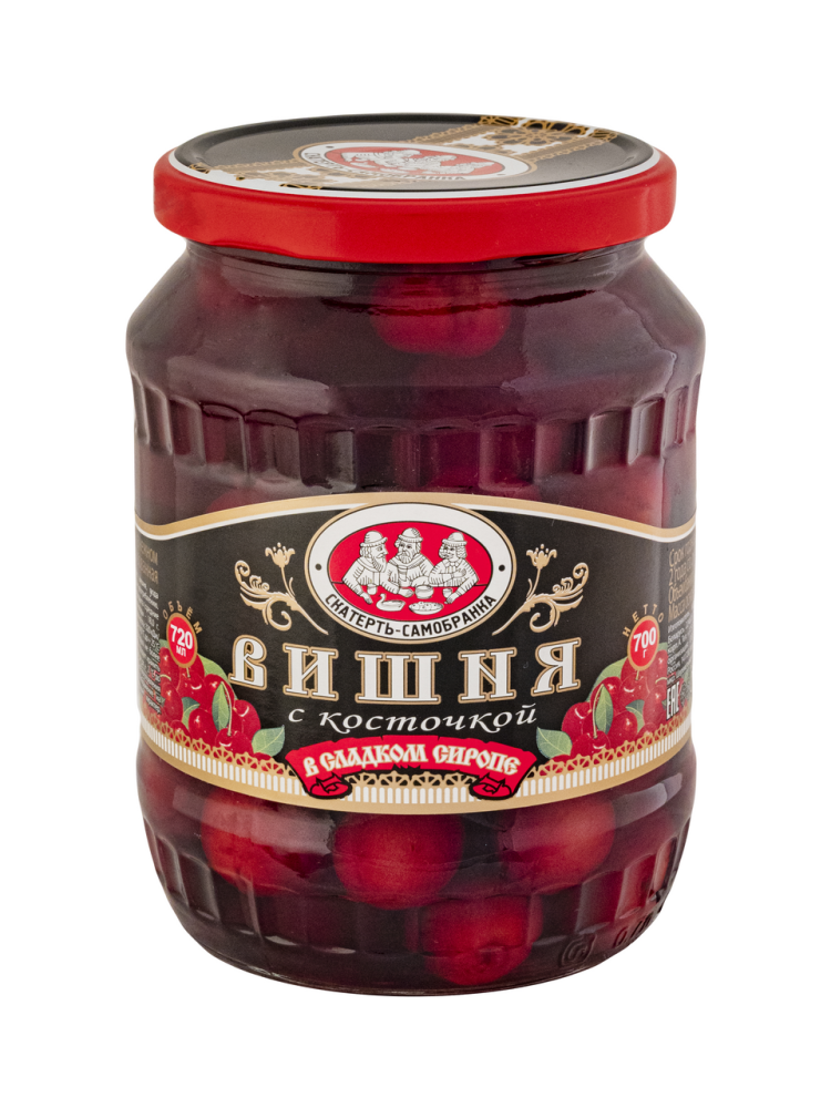 Вишня Скатерть-Самобранка в сладком сиропе 730 г