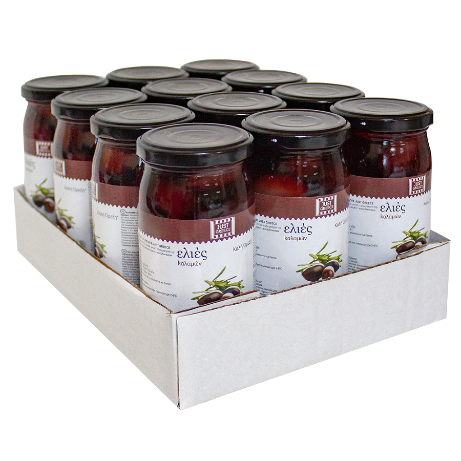 Маслины Just Greece Каламата с косточкой, 360г