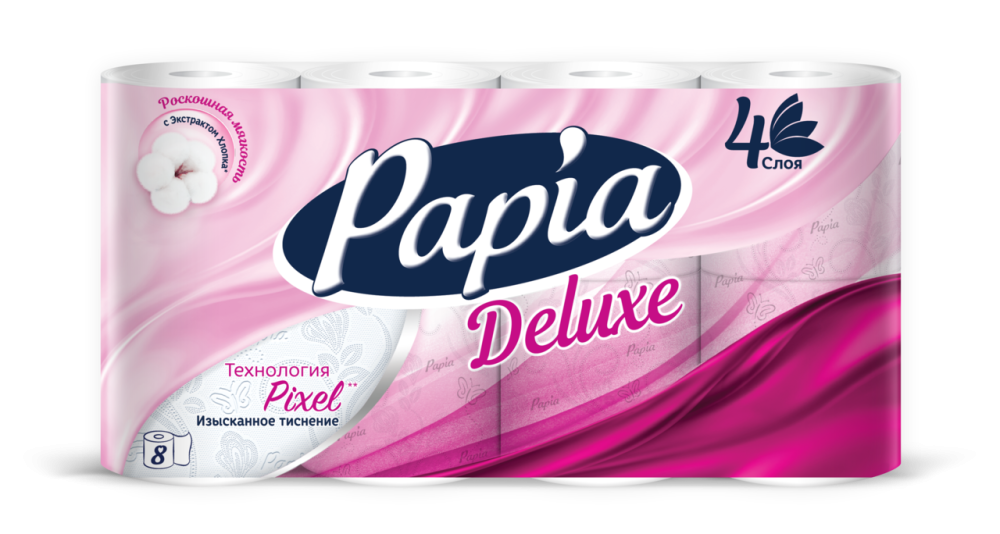 Туалетная бумага Papia Deluxe 8 шт
