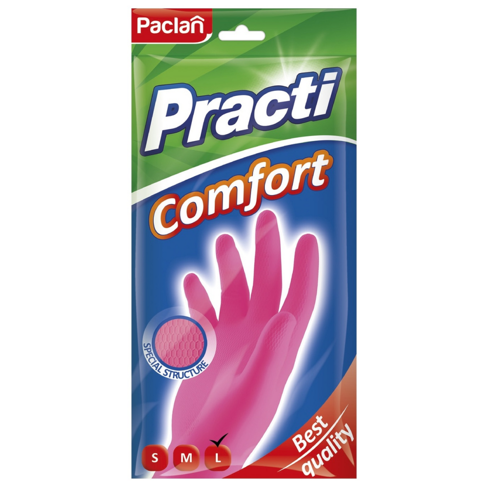 Перчатки Paclan Practi Comfort резиновые размер L