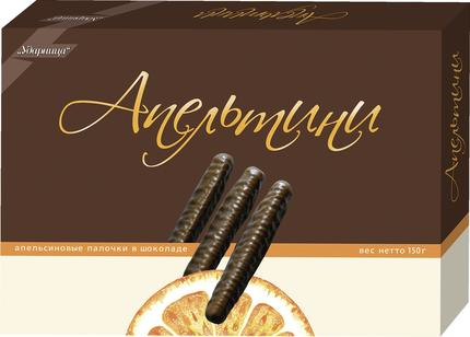 Мармелад Ударница в шоколаде "Апельсиновые палочки Апельтини" 160г