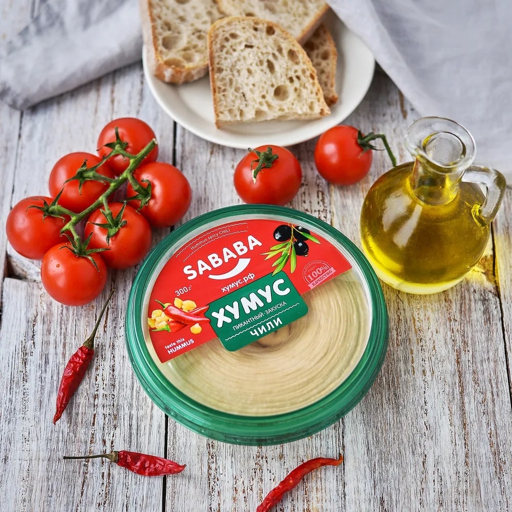 Хумус Sababa чили пикантный, 300г