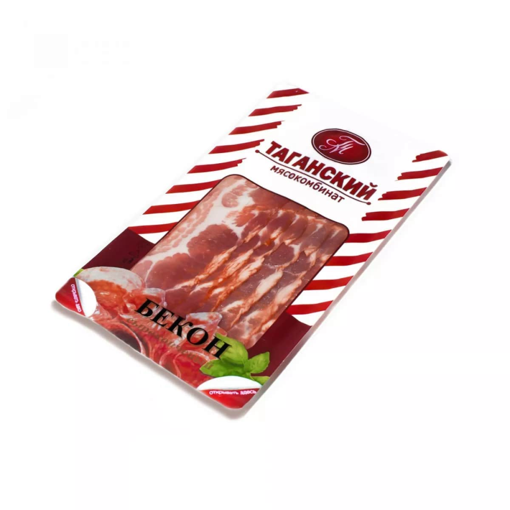 Бекон Таганский сырокопченая нарезка 500г