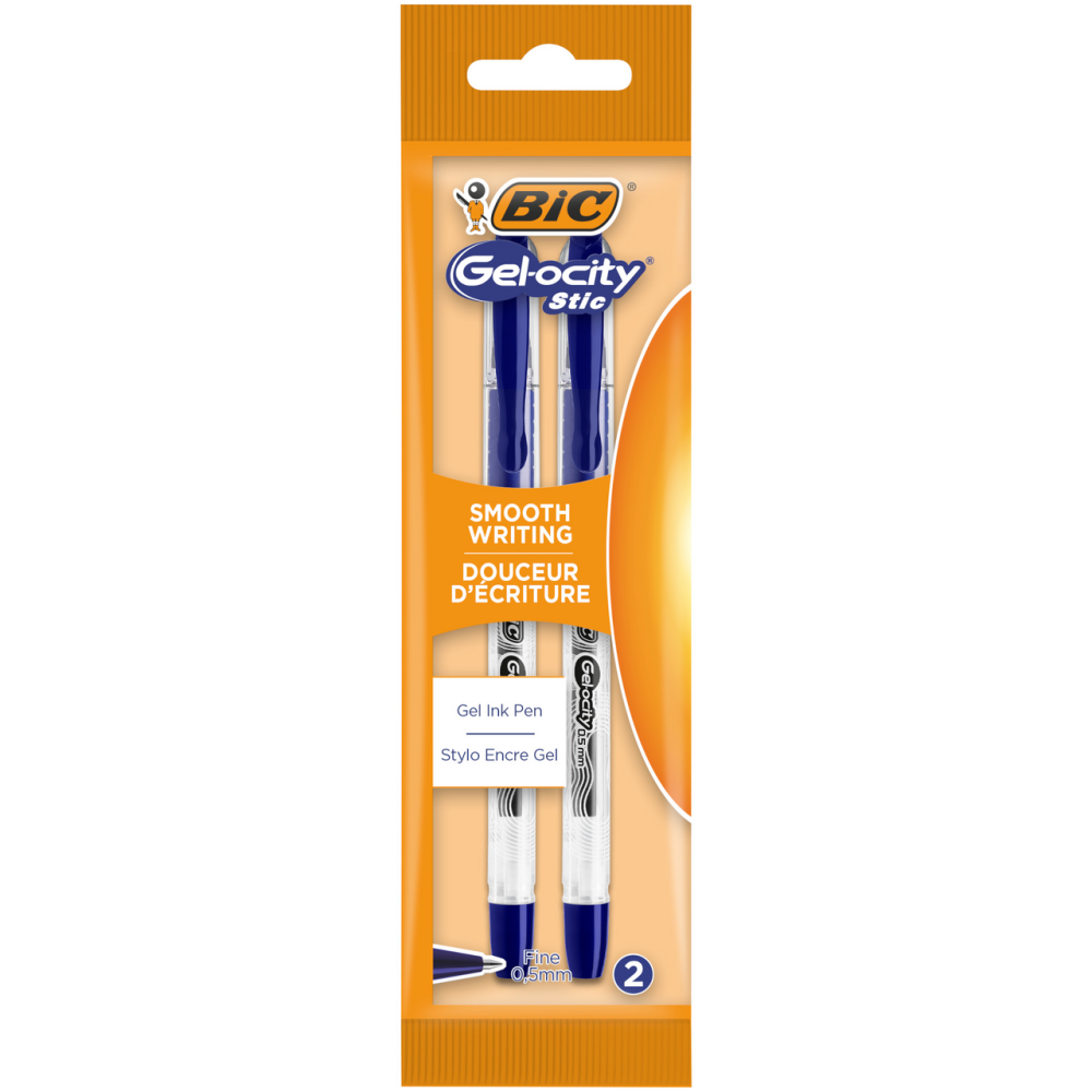 Ручка BIC Gel-Ocity Stick гелевая синяя, 2шт