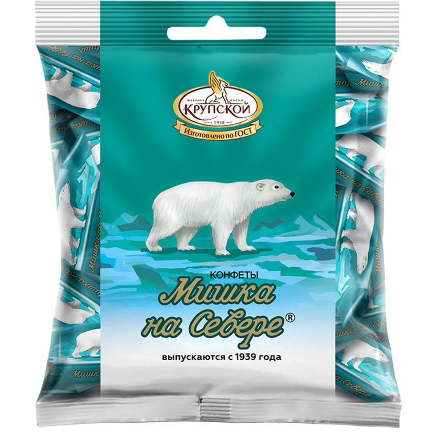 Конфеты Кондитерская фабрика Крупской Мишка на севере, 200г