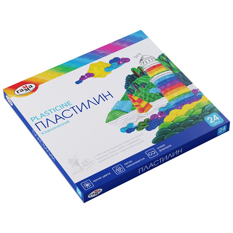 Пластилин Гамма Illusion 6 цветов 84 г