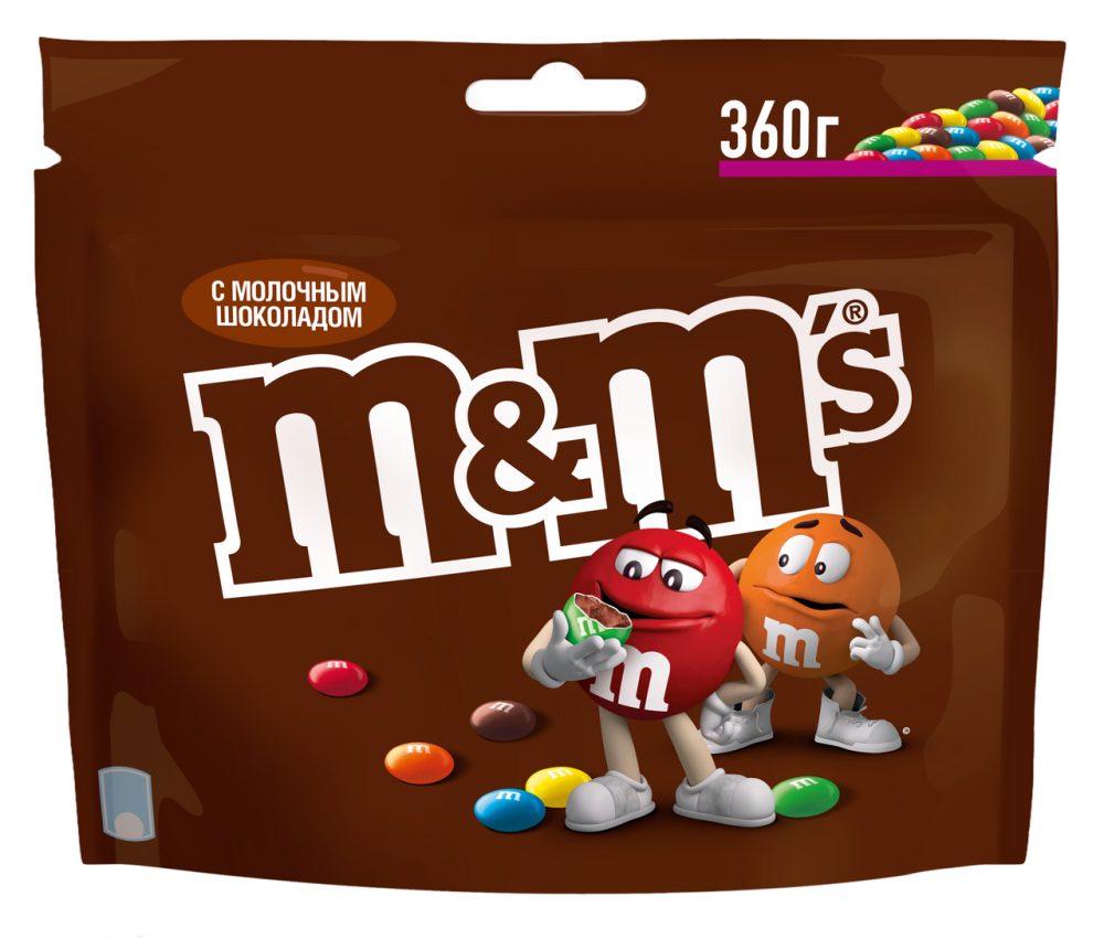 Драже M&M's с молочным шоколадом 360 г