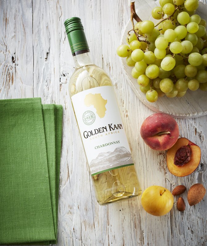 Вино Golden Kaan Chardonnay белое полусухое, 0.75л