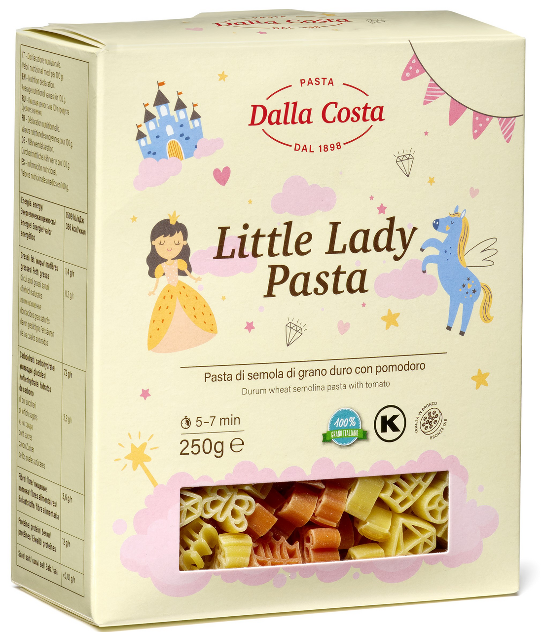 Макароны Dalla Costa маленькая леди томаты, 250г