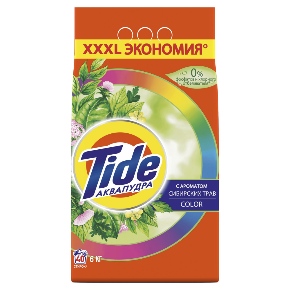 Стиральный порошок Tide Color Сибирские травы автомат для цветного белья 6 кг