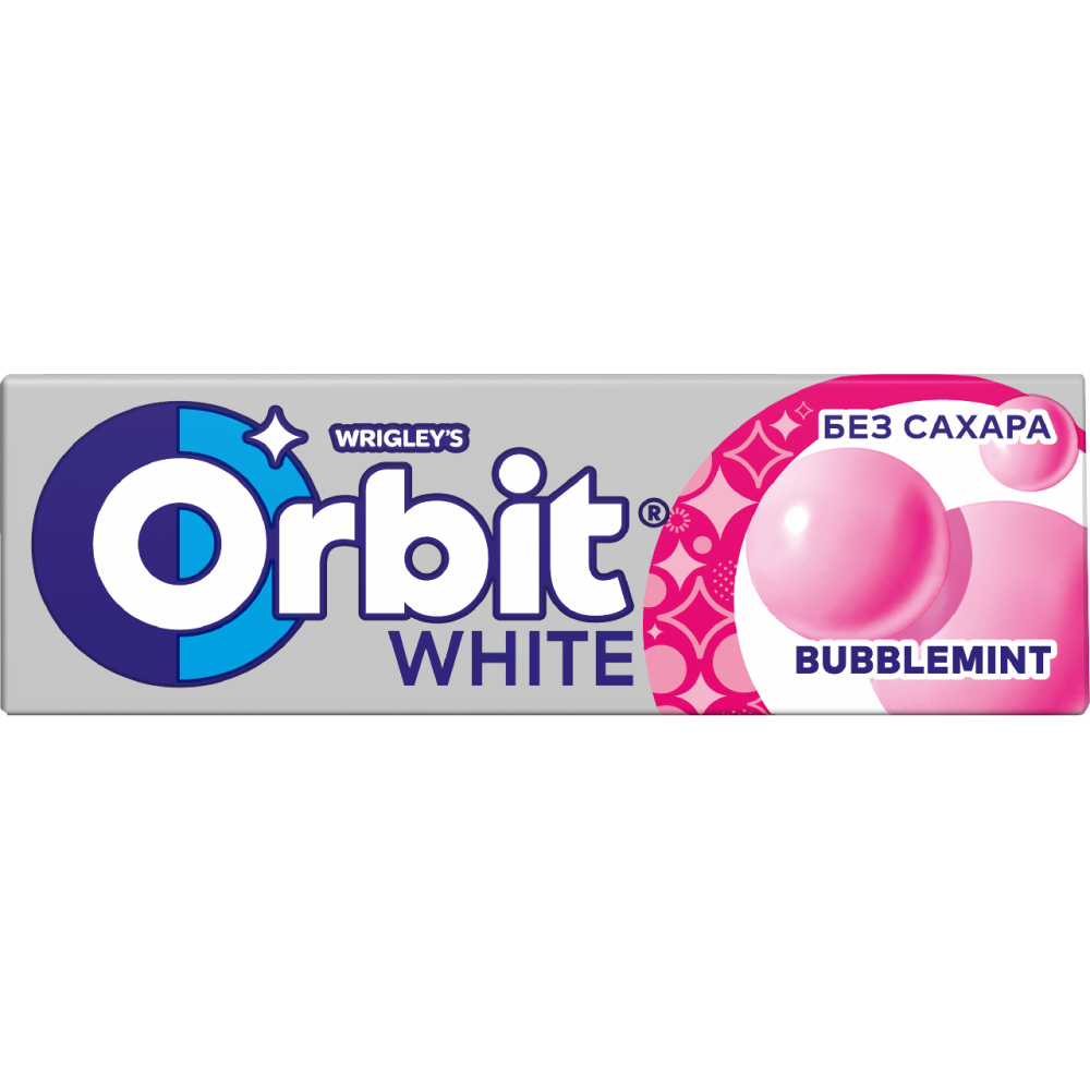 Жевательная резинка Orbit White Бабблминт, 13,6г