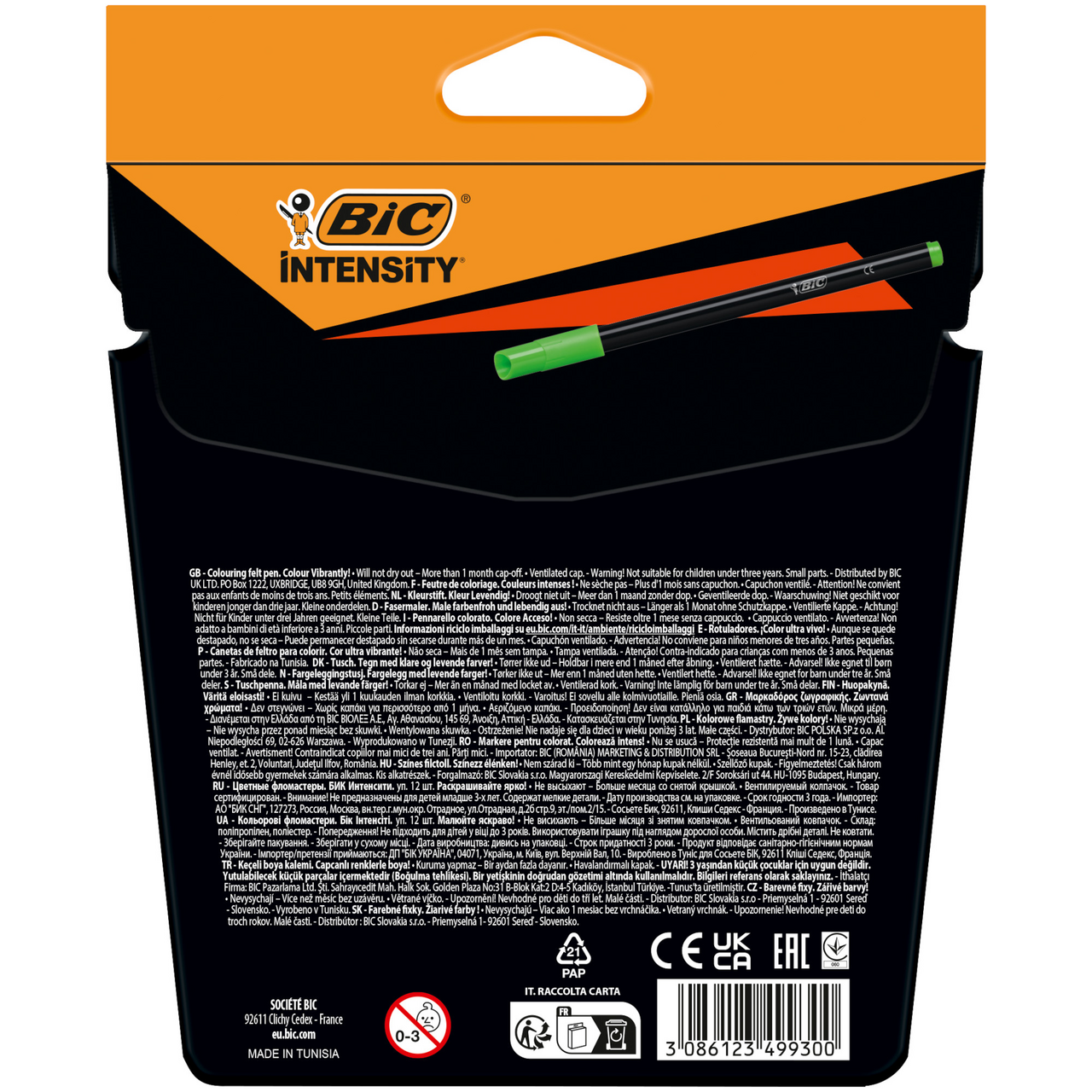 Фломастеры BIC Intensity цветные, 12шт