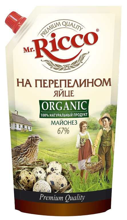 Майонез Mr.Ricco Organic на перепелином яйце 67%
