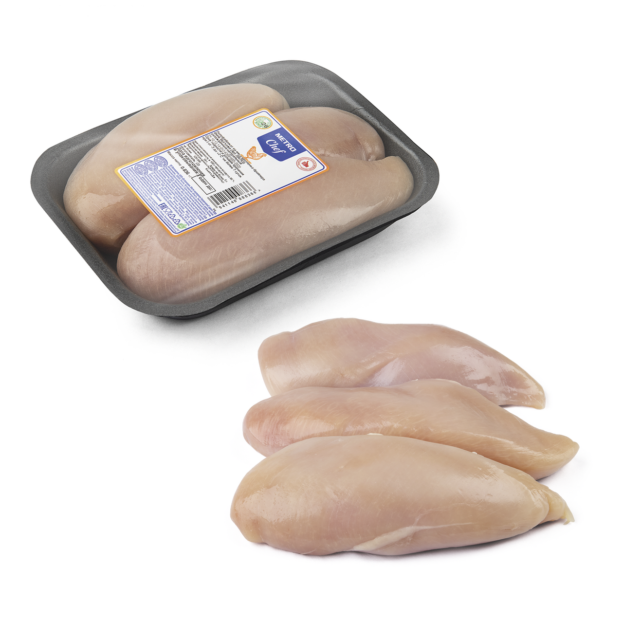METRO Chef Филе грудки цыпленка-бройлера без кожи охлажденное, ~1кг