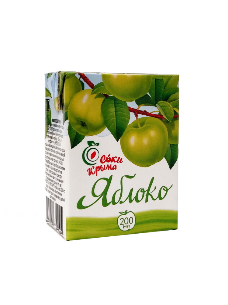 Сок Соки Крыма яблочный, 200мл