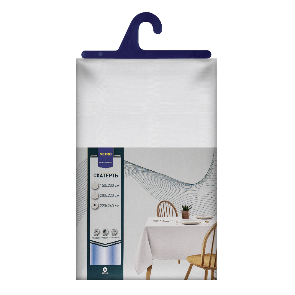 METRO PROFESSIONAL Скатерть экрю, 220 х 240см