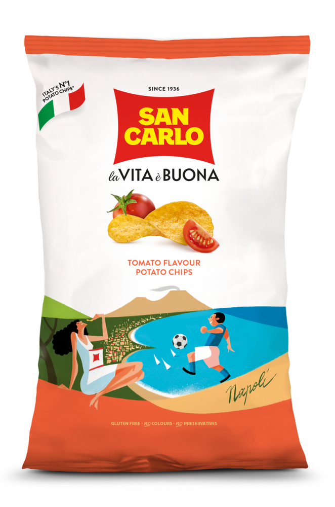 Чипсы San Carlo Piu Gusto картофельные томат 150г