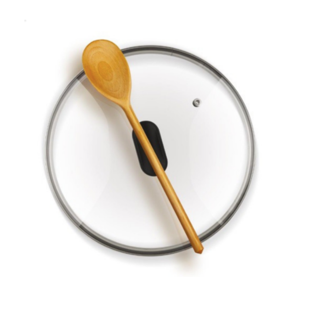 Крышка TVS с ручкой под дерево, металлическим ободом и паровыпуском, 28см