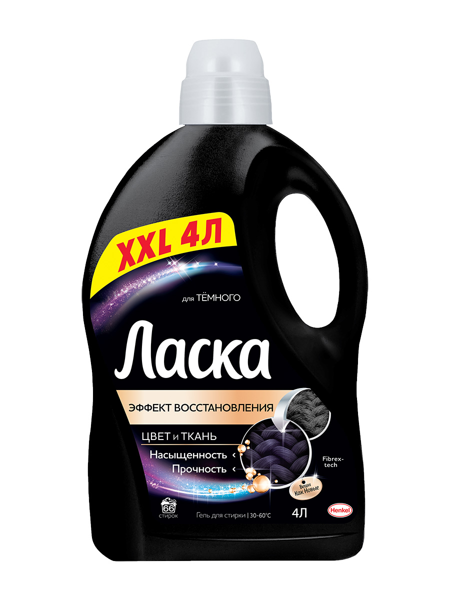 Гель для стирки ЛАСКА Для темного, 66 стирок, 4 л Гель для стирки ЛАСКА Для темного, 66 стирок, 4 л