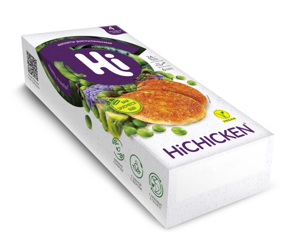 Котлеты Hi растительные со вкусом курицы замороженные, 280г