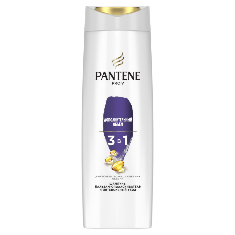 Шампунь Pantene Pro-V бальзам-ополаскиватель и интенсивный уход 3в1 дополнительный объем 360мл