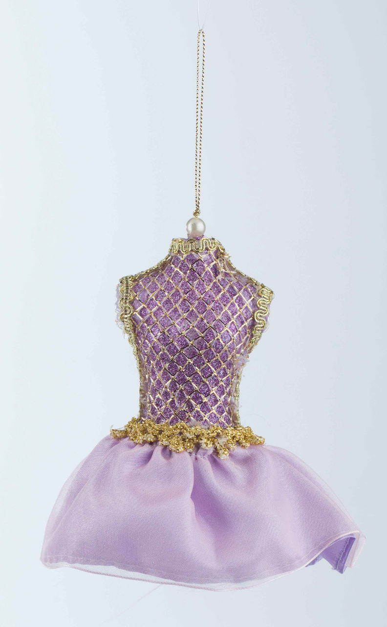 Елочное украшение Платьице, 14 см, в ассортименте