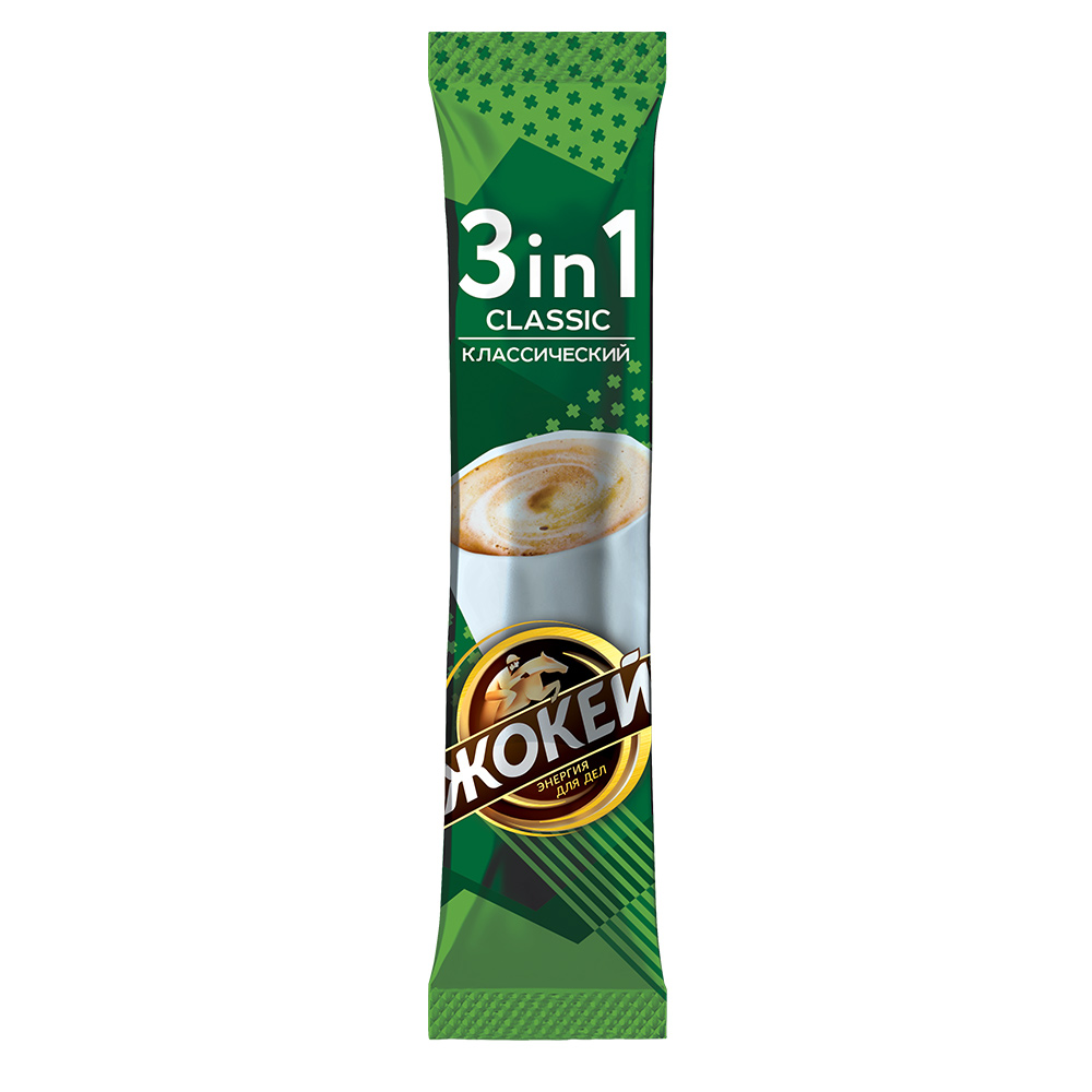 Кофе Жокей классический 3в1 растворимый (12г x 50шт), 600г