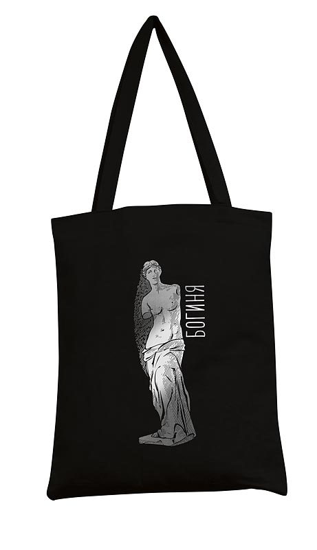 Сумка-шоппер текстильная премиум Арт и Дизайн 350х420 мм, отделка с золотистой фольгой