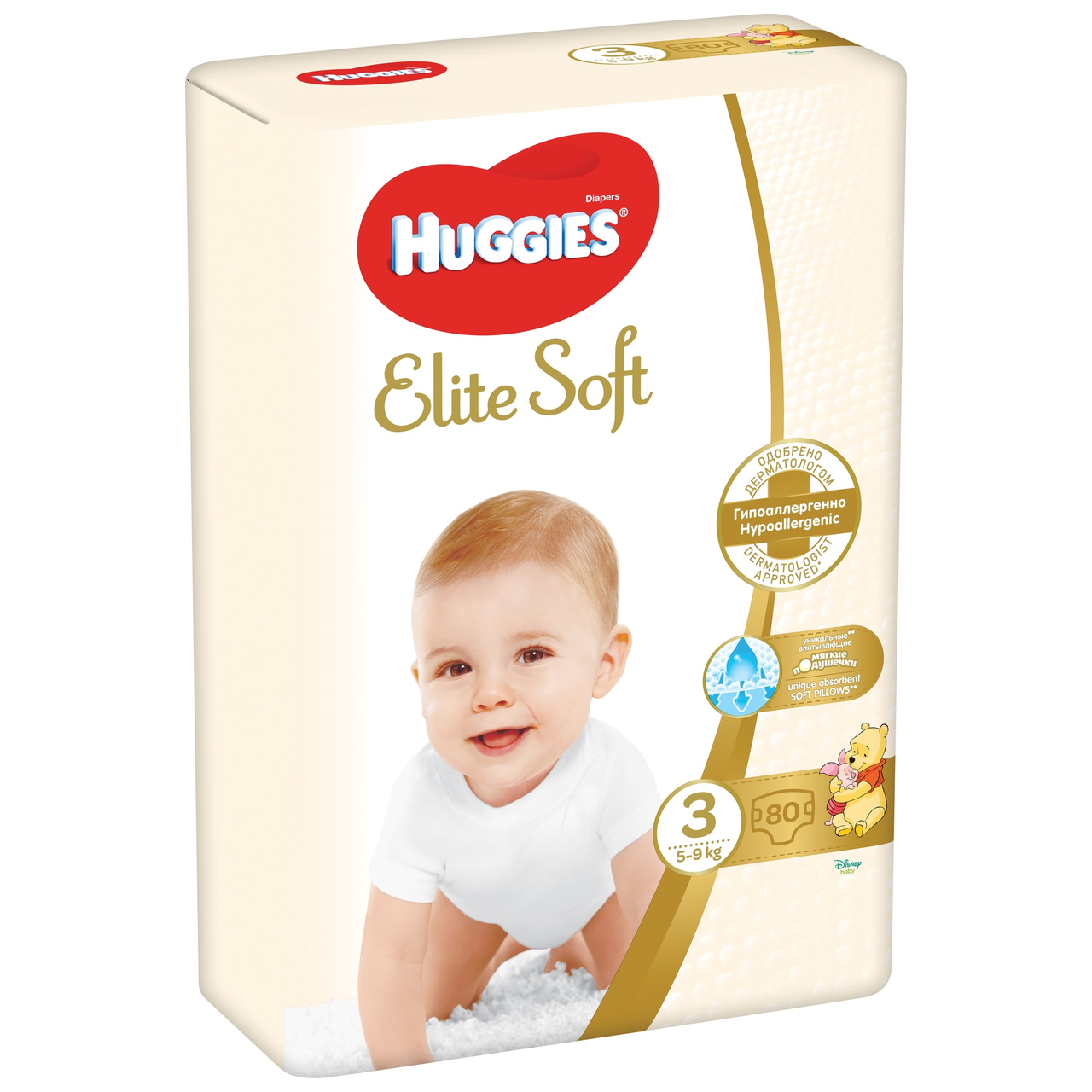 Подгузники Huggies Elite Soft 3 (5-9 кг, 80 штук)