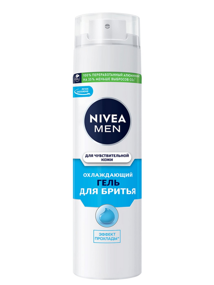 Гель для бритья Nivea \"Охлаждающий\" для чувствительной кожи, 200мл