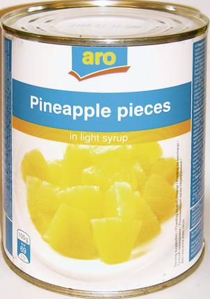 Ананасы ARO кусочки в сиропе, 560г