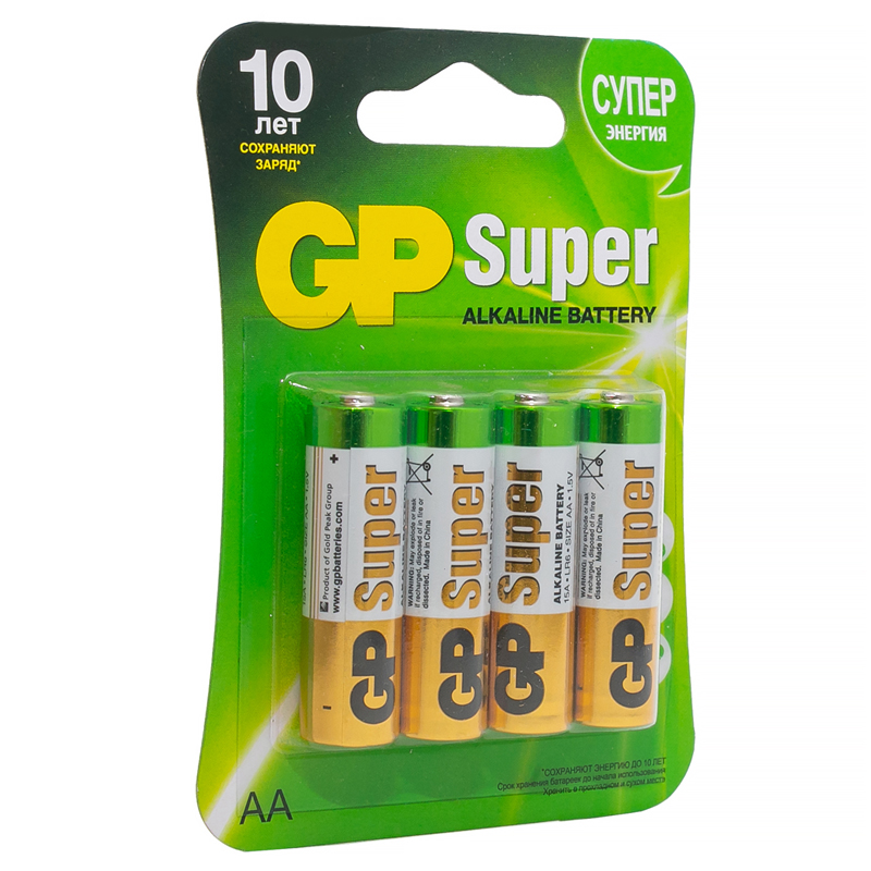 Батарейки GP Super AA, 4шт