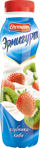 Йогурт Эрмигурт питьевой с клубникой и киви 1.2% 290 г