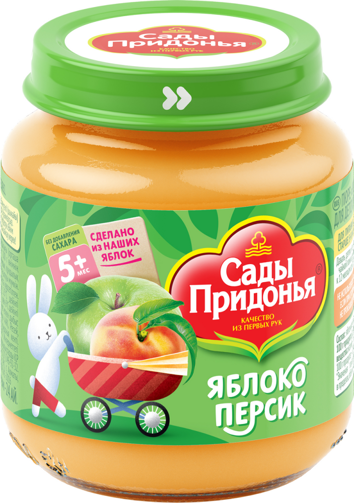Пюре Сады Придонья яблоко-персик, 120г