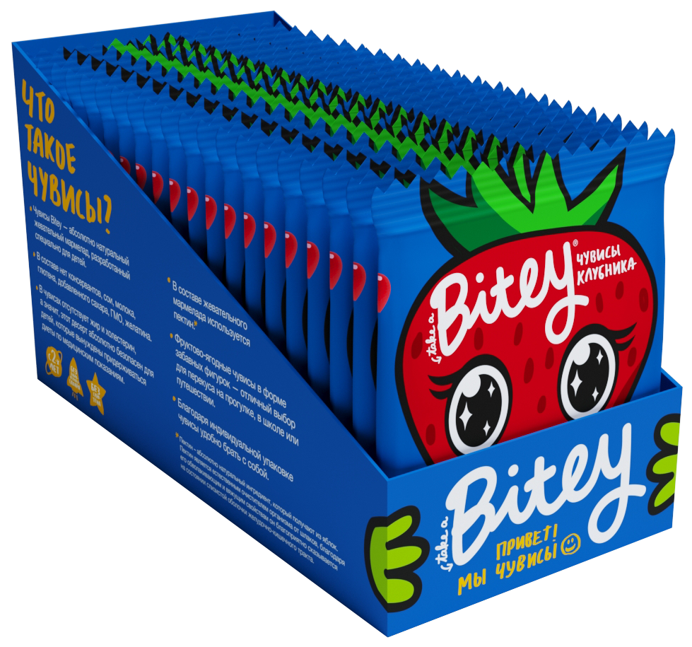 Мармелад Take a Bite Чувисы клубника без глютена, 20г