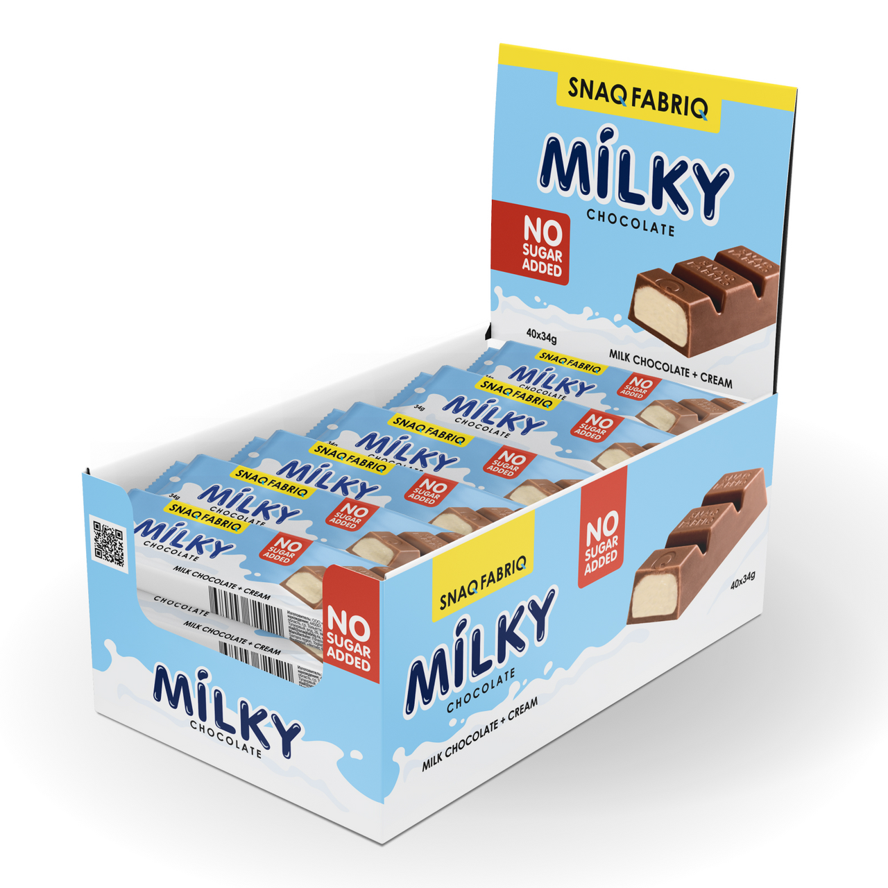 Шоколад молочный Snaq Fabriq Milky со сливочной начинкой, 34г