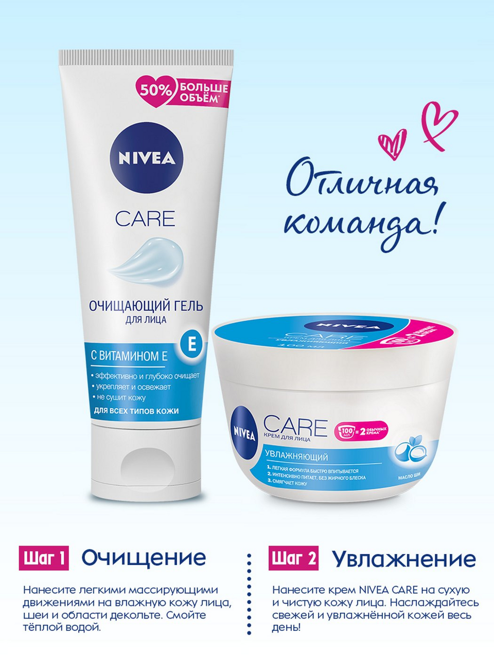 Гель Nivea Care Очищающий с витамином Е 225 мл