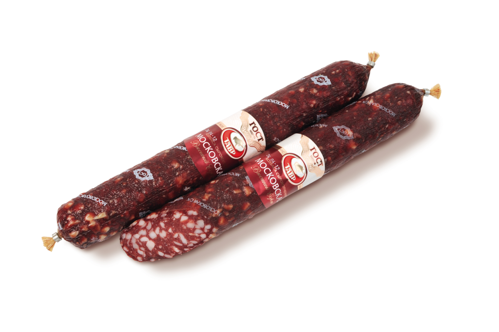 Колбаса Тавр Московская сырокопченая, ~475г