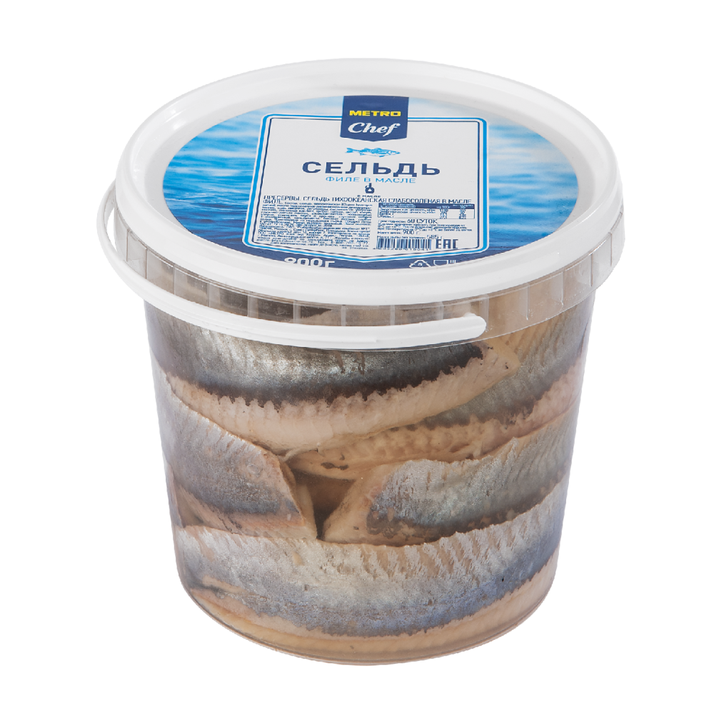 Сельдь Metro Chef в масле филе 900 г